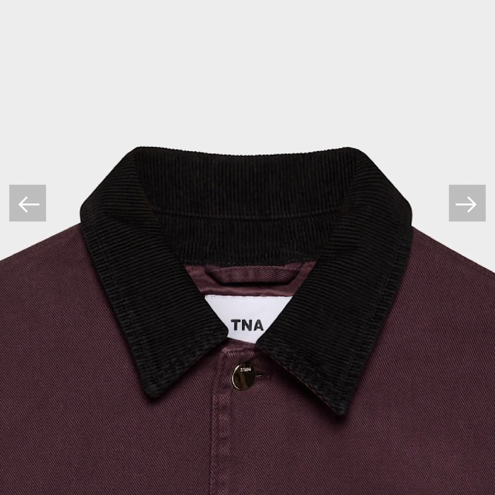Aritzia Burgundy Utility Jacket with Black Collar Barnett - Picture 11 of 15